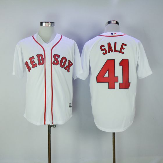 Men Boston Red Sox #41 Chris Sale White Game MLB Jerseys